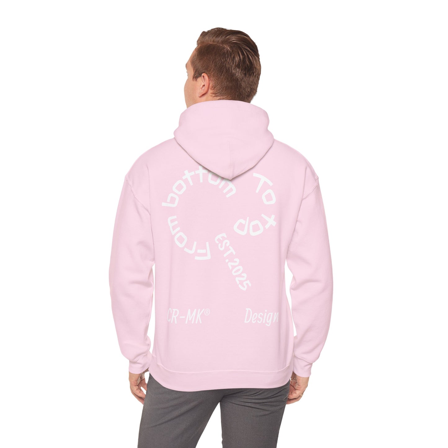 Sudadera ¨To top CR-MK¨ //Hooded Sweatshirt Elegant Design with Curved Lettering - Unisex Heavy Blend