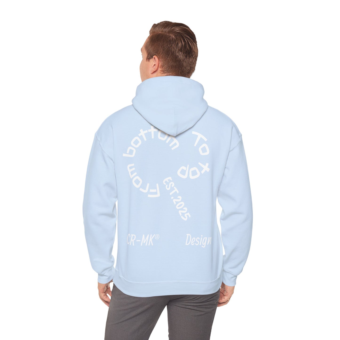 Sudadera ¨To top CR-MK¨ //Hooded Sweatshirt Elegant Design with Curved Lettering - Unisex Heavy Blend