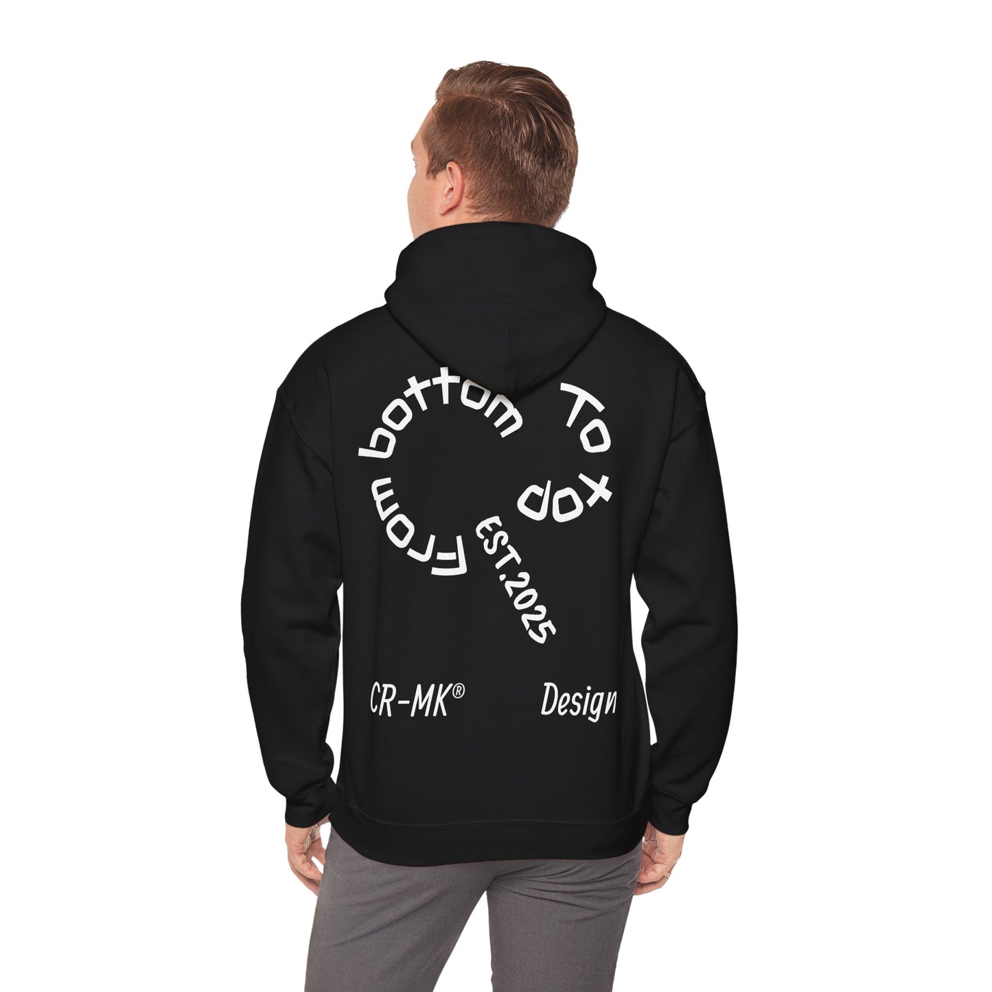 Sudadera ¨To top CR-MK¨ //Hooded Sweatshirt Elegant Design with Curved Lettering - Unisex Heavy Blend