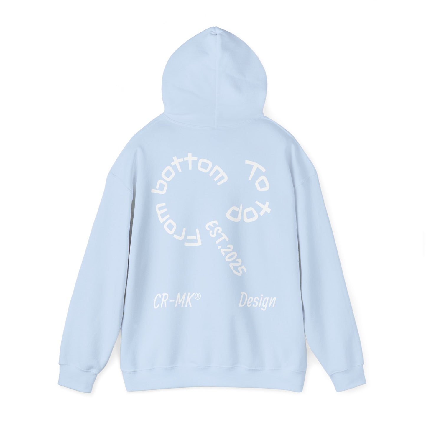 Sudadera ¨To top CR-MK¨ //Hooded Sweatshirt Elegant Design with Curved Lettering - Unisex Heavy Blend