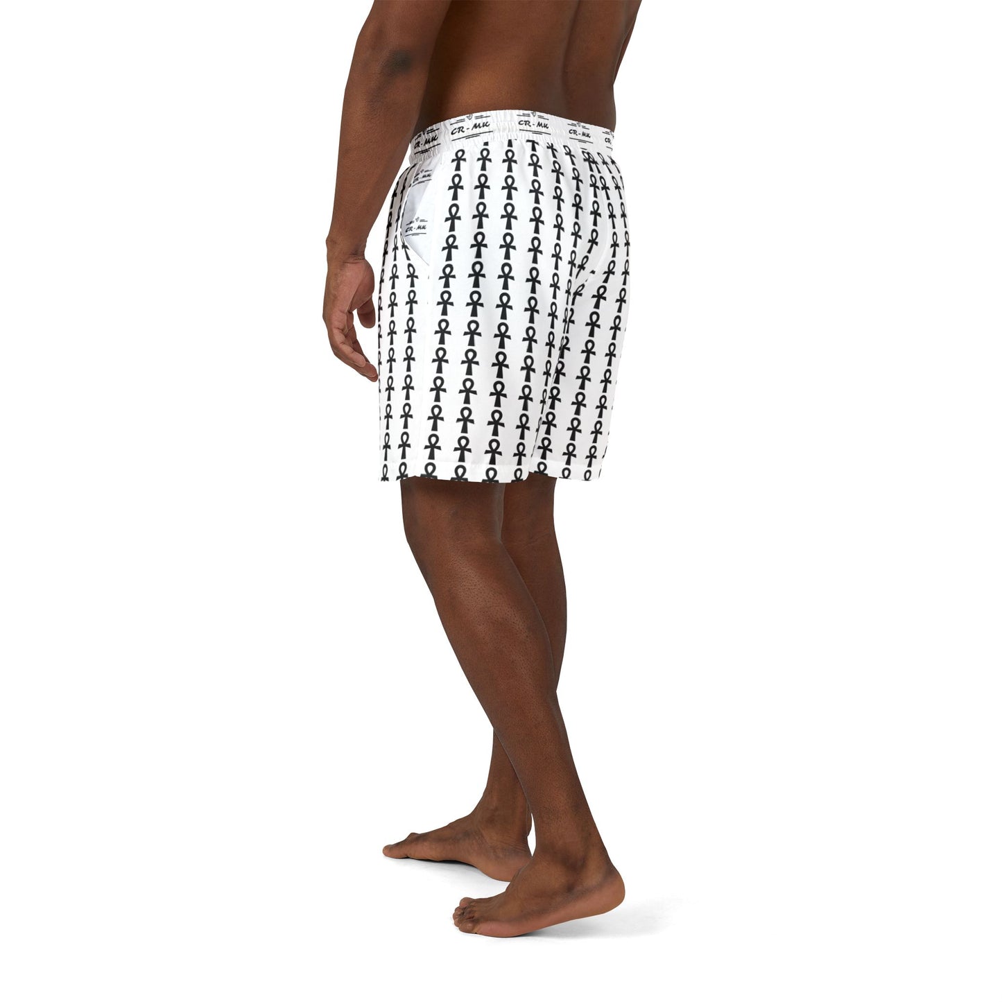 CR-MK ¨Pantalon¨ Stylish Unisex Swim Shorts with Ankh Pattern for Summer