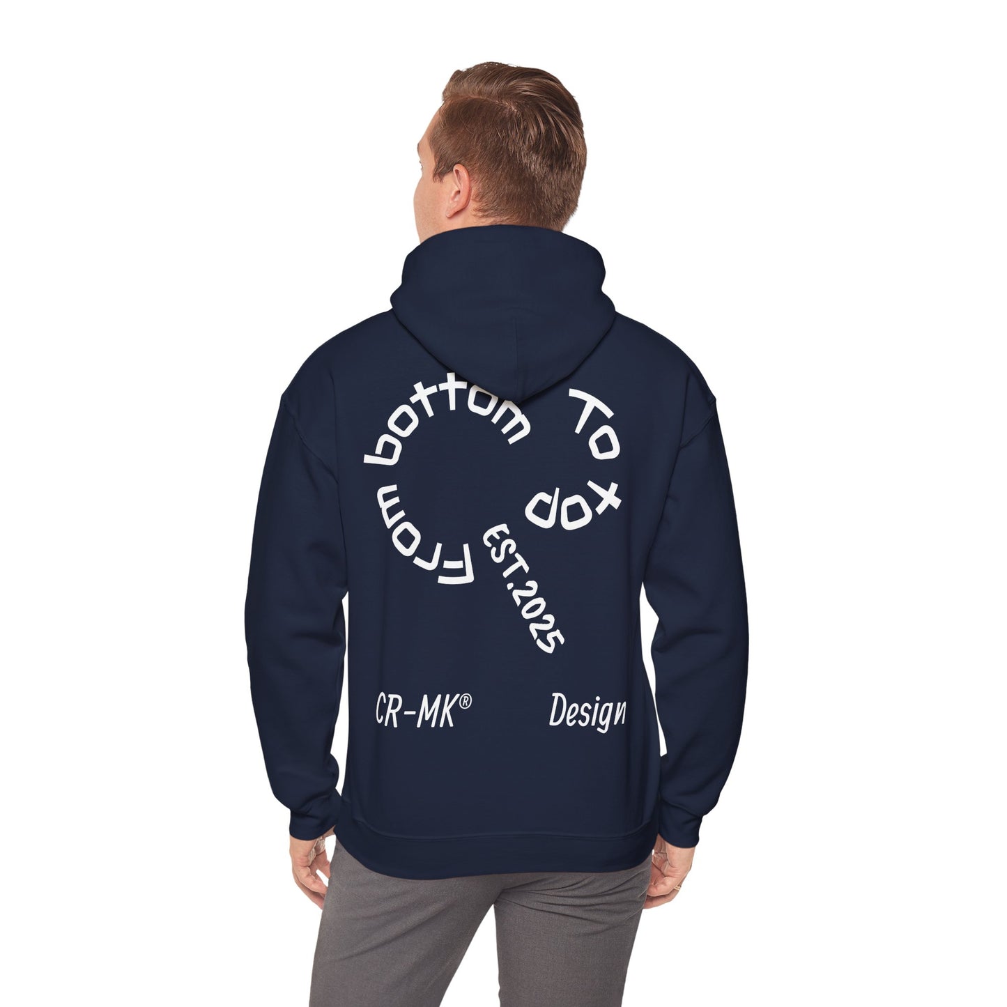 Sudadera ¨To top CR-MK¨ //Hooded Sweatshirt Elegant Design with Curved Lettering - Unisex Heavy Blend