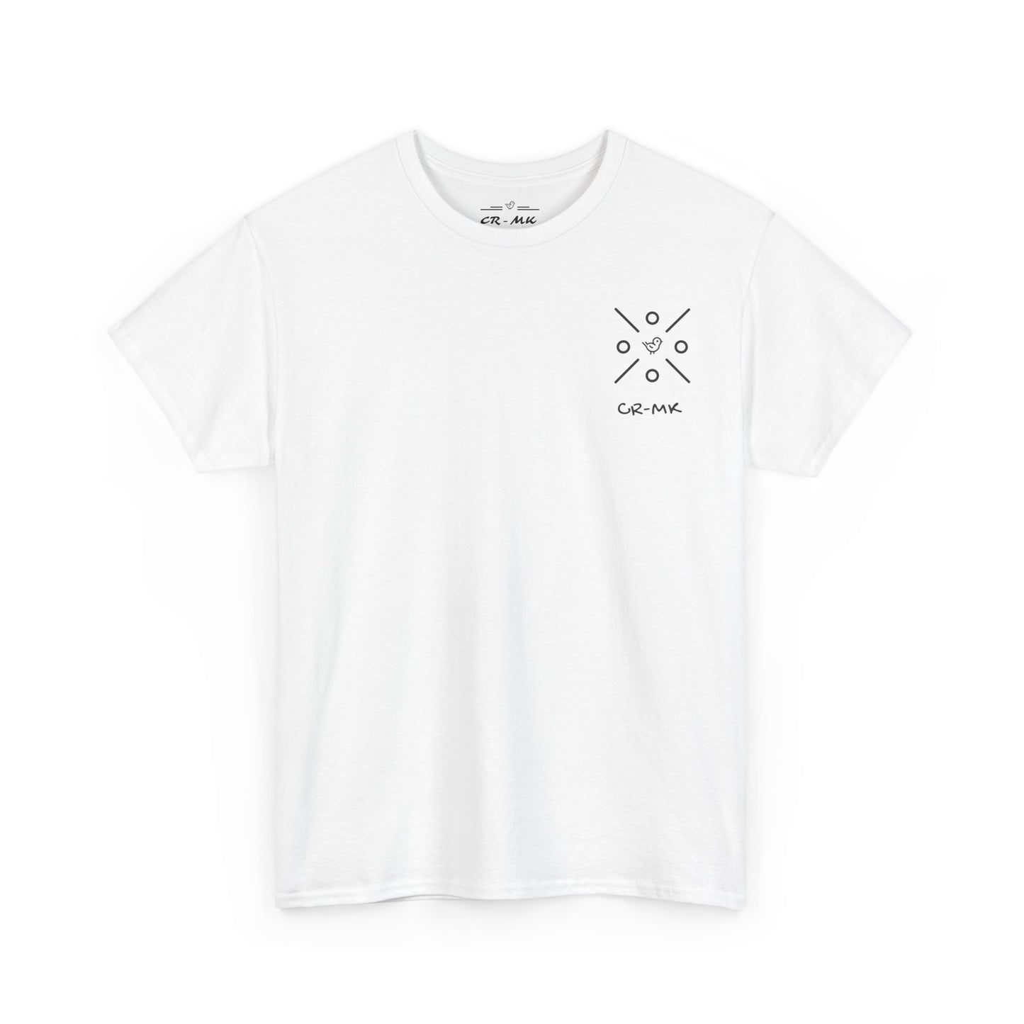 CR-MK Camiseta simple //Simple Black and White ¨Moaña¨ Design Unisex Heavy Cotton Tee