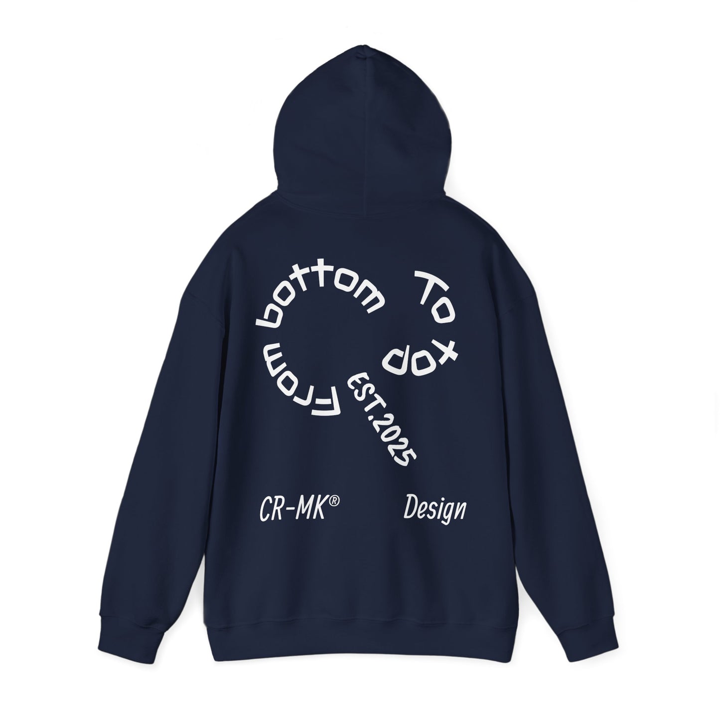 Sudadera ¨To top CR-MK¨ //Hooded Sweatshirt Elegant Design with Curved Lettering - Unisex Heavy Blend