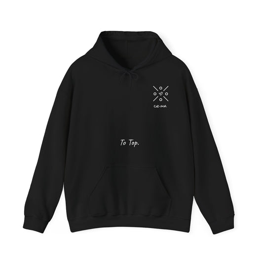 Sudadera ¨To top CR-MK¨  //Hooded Sweatshirt Elegant Design with Curved Lettering - Unisex Heavy Blend